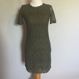 Green lace dress