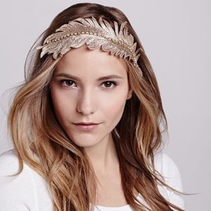 Colette malouf feather head piece
