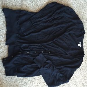 Black button up long sleeve cardigan