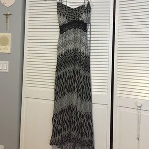 Black and white maxi dress