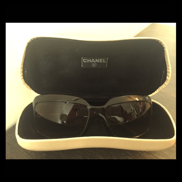 Chanel Brown Mother of Pearl Sunglasses