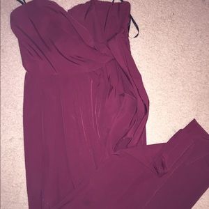 Maroon jumpsuit