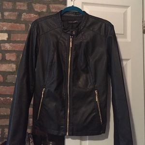 Black leather jacket