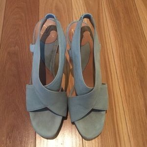 Pale blue DVF heels