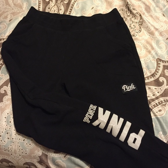 PINK Victoria's Secret Pants - Pink Black Sweatpants💋