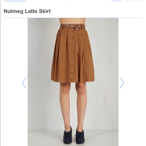 Modcloth Nutmeg Latte skirt size M EUC