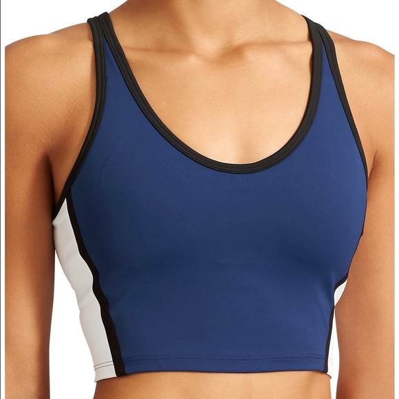 Derek Lam 10 Crosby Athleta blue crop tank top
