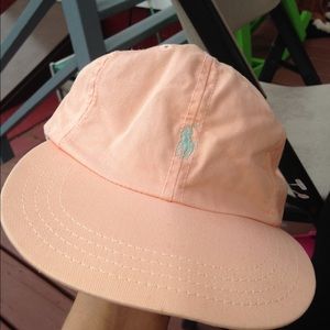 peach polo hat