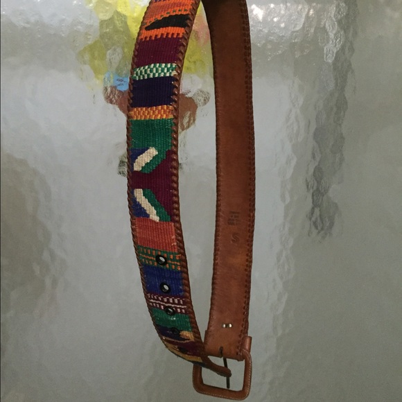 Vintage western boho colorful handmade belt