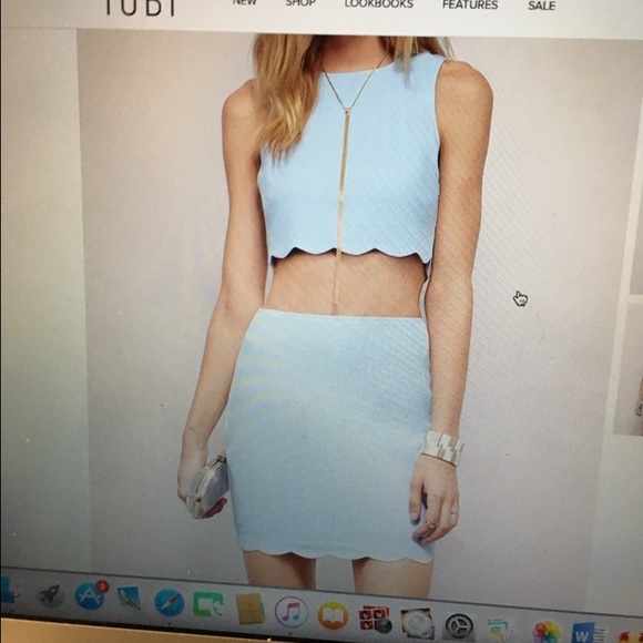 Two piece baby blue