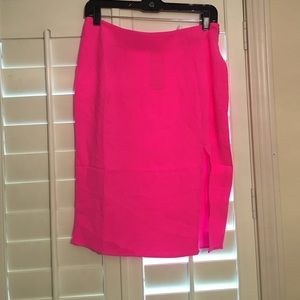 Hot pink mid length skirt