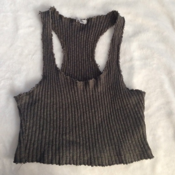 Green urban outfitters crop top