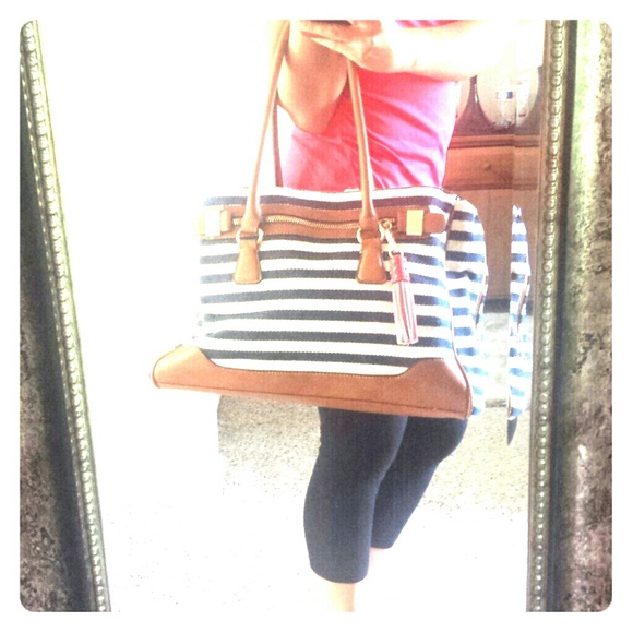 Nautica Stripe Handbag Tote