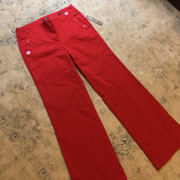LOFT Pants - Loft Marisa Trouser Red Size 4
