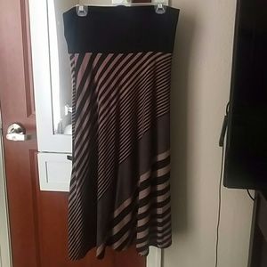 ***sold*** Brown and black stripe Maxi skirt