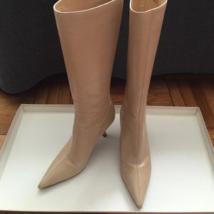 Jimmy Choo beige knee high boots 38.5
