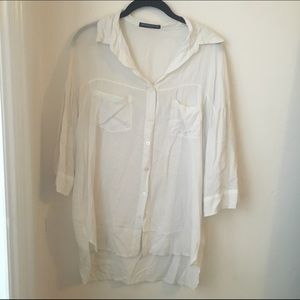 Brandy Melville white button down shirt