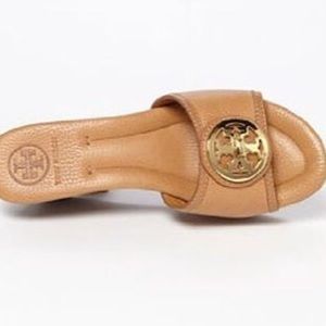 Authentic Tory Burch Selma leather wedges