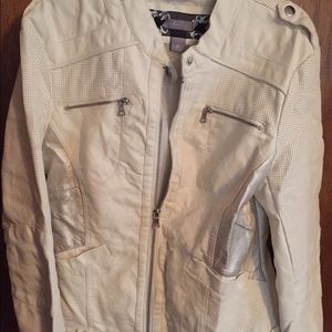 White pleather jacket