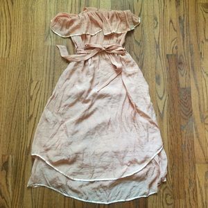 Strapless ruffle dress