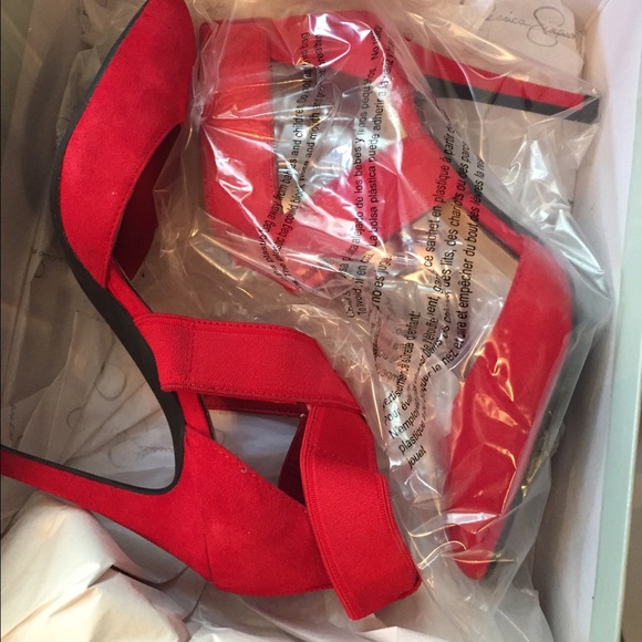 Jessica Simpson Shoes - Red suede shoes!