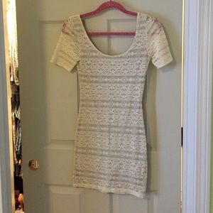 White mini dress from Abercrombie and Fitch!
