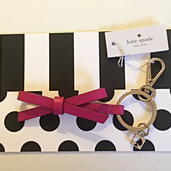 kate spade Accessories - ✨Sale✨Kate Spade Pink Leather Bow Keychain✨