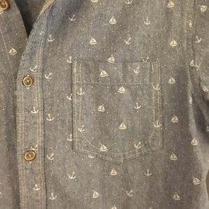 Anchor and Sailboat Button Up Shirt