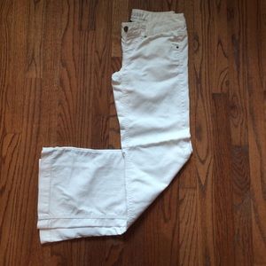 Wide leg white jeans