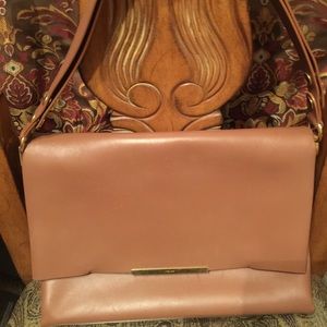 Classic Celine Blade Logo Camel Brown Handbag