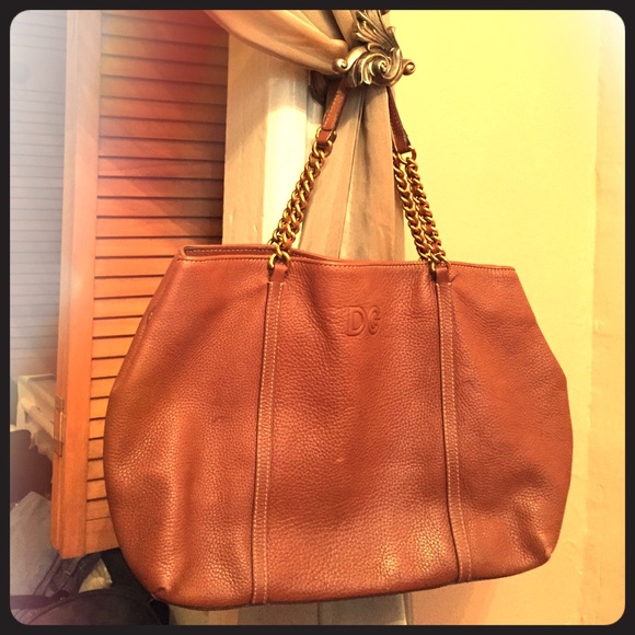 Auth Dolce & Gabbana Brown Tan leather bag - Picture 1 of 4
