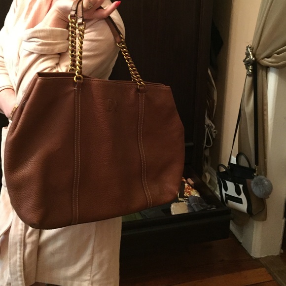 Auth Dolce & Gabbana Brown Tan leather bag - Picture 4 of 4