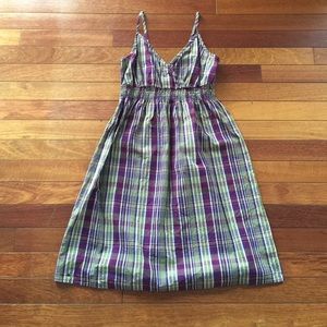 Converse One-Star plaid sundress women's size S