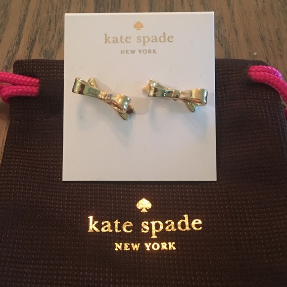 Kate Spade Gold Bow Earrings - Picture 2 of 3