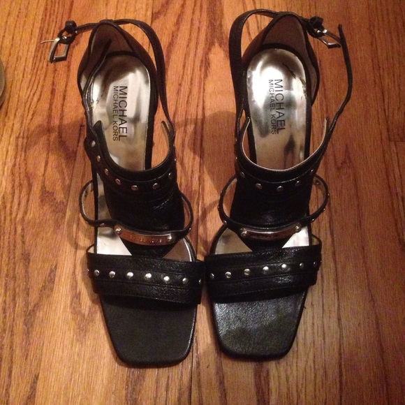 Michael Kors black and silver heels
