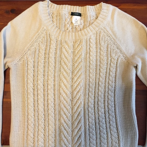 J.Crew Cotton Cable Knit Sweater