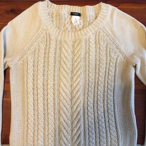 J.Crew Cotton Cable Knit Sweater