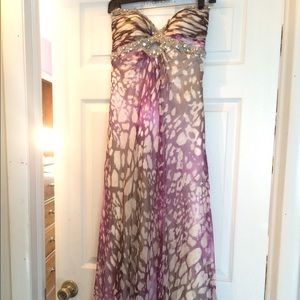 Terani Couture lavender evening gown