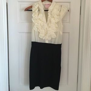 Black and cream dress