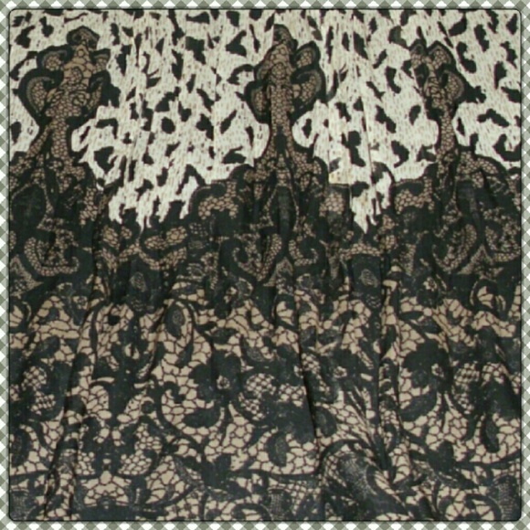 🆑PAISLEY AND LEOPARD PRINTED LAYERED BROWN SKIRT! - Picture 4 of 4