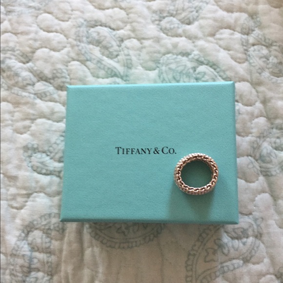 Tiffany & Co.  Sterling Silver Mesh Ring
