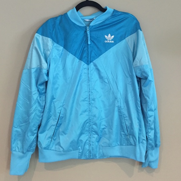 Blue adidas track jacket