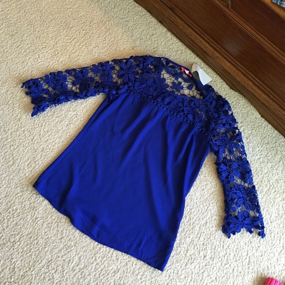 Royal Blue Lace Shirt