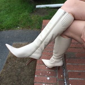 Cream boots