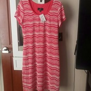 ***sold***Coral and white lace dress