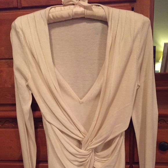 Light cream colored silk sweater