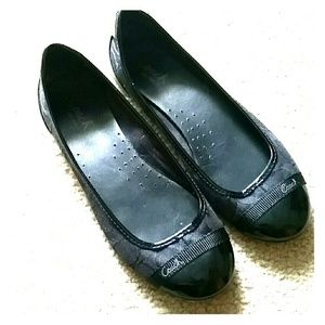 Coach Black Flats