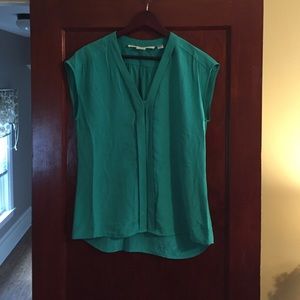 Silk short sleeve blouse