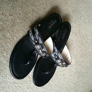 Black Coach Sandals