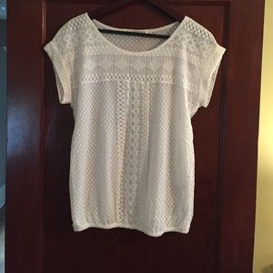 Short sleeve lace top